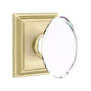 HAMPTON GLASS (HT) DUMMY (PAIR) KNOB WITH TRADITIONAL ROSETTE