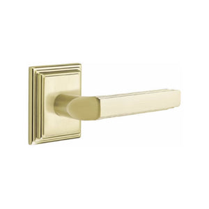MILANO (M) PASSAGE (HALL/CLOSET) LEVER WITH 2-3/8" BACKSET AND 1/4" ROUND FACEPLATE AND STRIKEPLATE