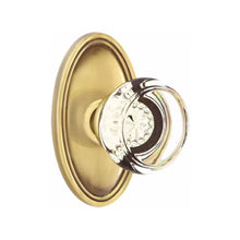 Load image into Gallery viewer, GEORGETOWN GLASS (GT) PASSAGE (HALL/CLOSET) KNOB WITH 2-3/8&quot; BACKSET AND 1/4&quot; ROUND FACEPLATE AND STRIKEPLATE
