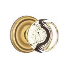 Load image into Gallery viewer, GEORGETOWN GLASS (GT) PASSAGE (HALL/CLOSET) KNOB WITH 2-3/8&quot; BACKSET AND 1/4&quot; ROUND FACEPLATE AND STRIKEPLATE
