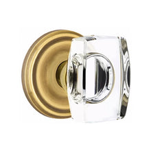 Load image into Gallery viewer, WINDSOR GLASS (WS) PRIVACY (BED/BATH) KNOB WITH 2-3/8&quot; BACKSET AND 1/4&quot; ROUND FACEPLATE AND STRIKEPLATE WITH TRADITIONAL ROSETTE
