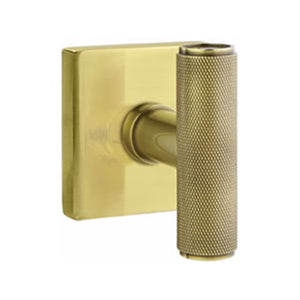 THE ACE KNURLED (ACEKN) PRIVACY (BED/BATH) KNOB WITH 2-3/8" BACKSET AND 1/4" ROUND FACEPLATE AND STRIKEPLATE