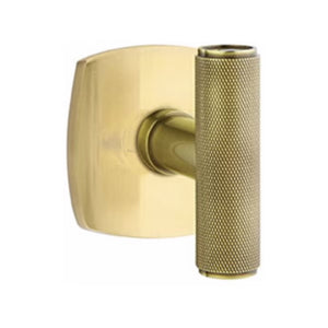 THE ACE KNURLED (ACEKN) PRIVACY (BED/BATH) KNOB WITH 2-3/8" BACKSET AND 1/4" ROUND FACEPLATE AND STRIKEPLATE