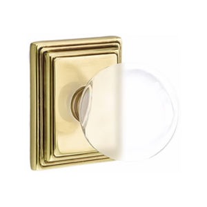 BRISTOL GLASS (BL) DUMMY (PAIR) KNOB WITH TRADITIONAL ROSETTE