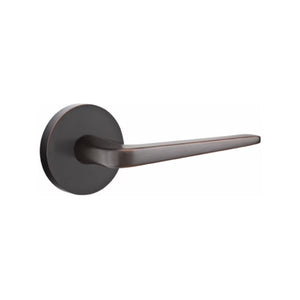 ATHENA (ATN) PRIVACY (BED/BATH) LEVER WITH 2-3/8" BACKSET AND 1/4" ROUND FACEPLATE AND STRIKEPLATE